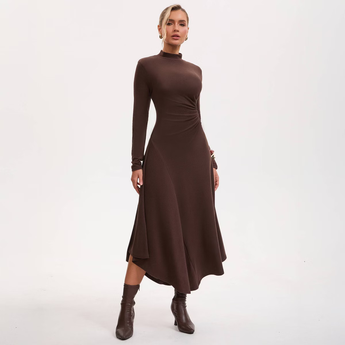 Women's Asymmetrical A-Line Dress - A New Day™ Dark Brown | Target