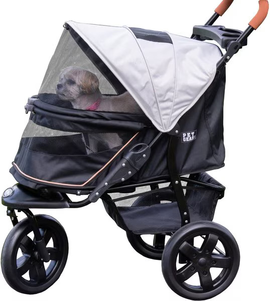 Pet Gear AT3 No-Zip Pet Stroller, Summit Grey | Chewy.com