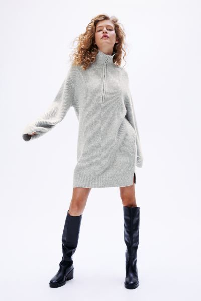 Zip-top rib-knit dress | H&M (UK, MY, IN, SG, PH, TW, HK)