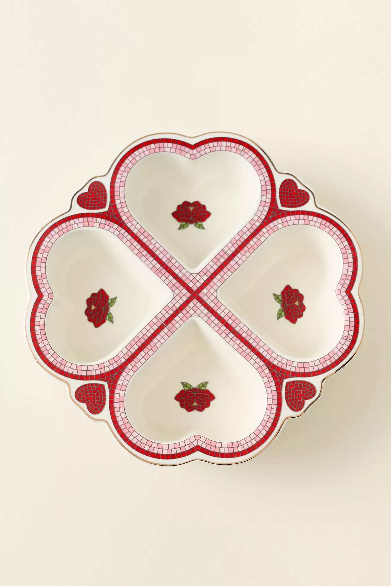The Bistro Tile Stoneware Muffin Pan: Valentine's Edition | Anthropologie (US)
