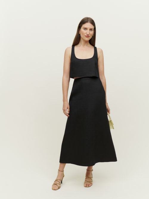 Petites Silas Linen Skirt | Reformation (US & AU)