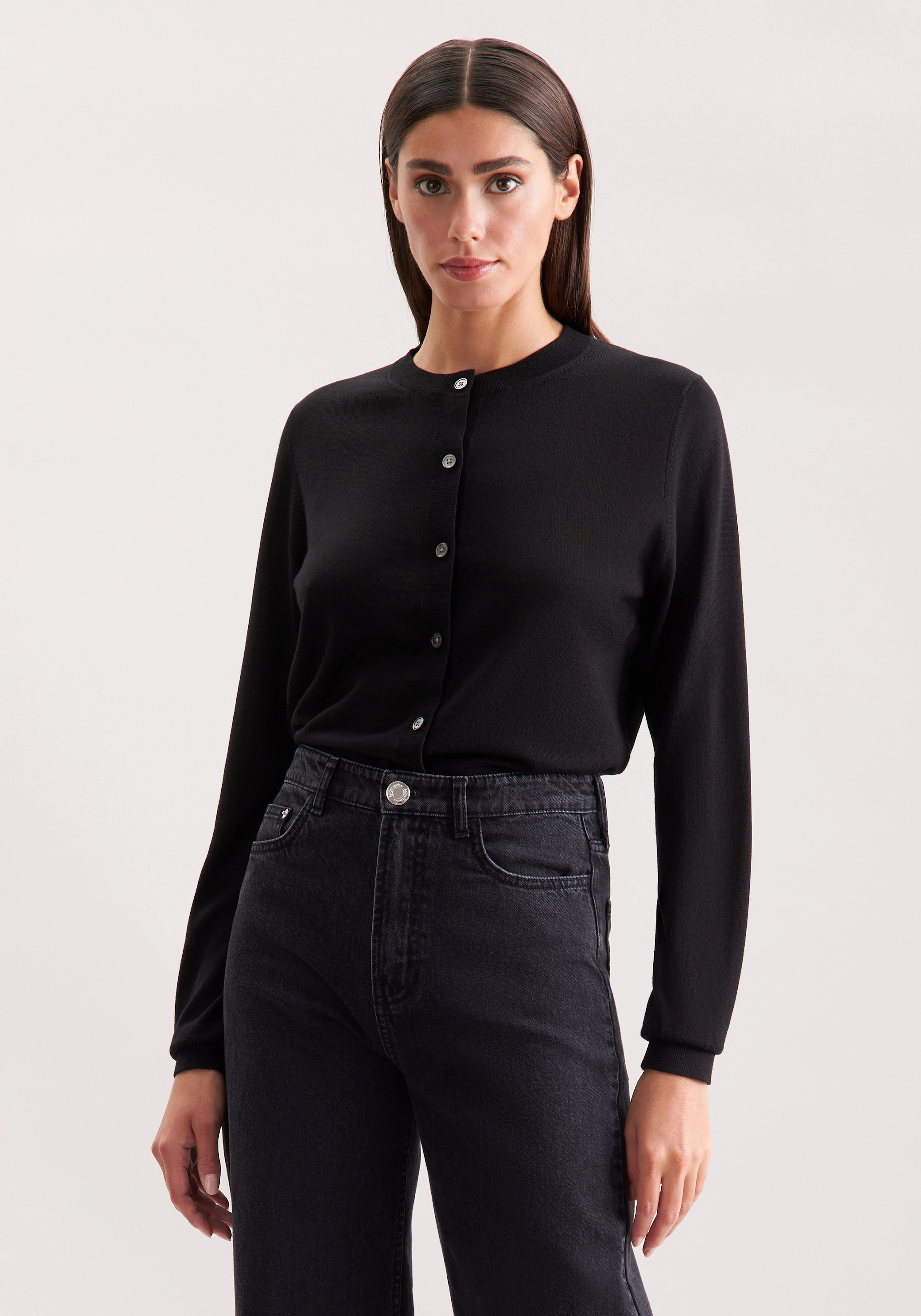 Leichter Strick Cardigan aus Wolle und Seide | Seidensticker (DE)