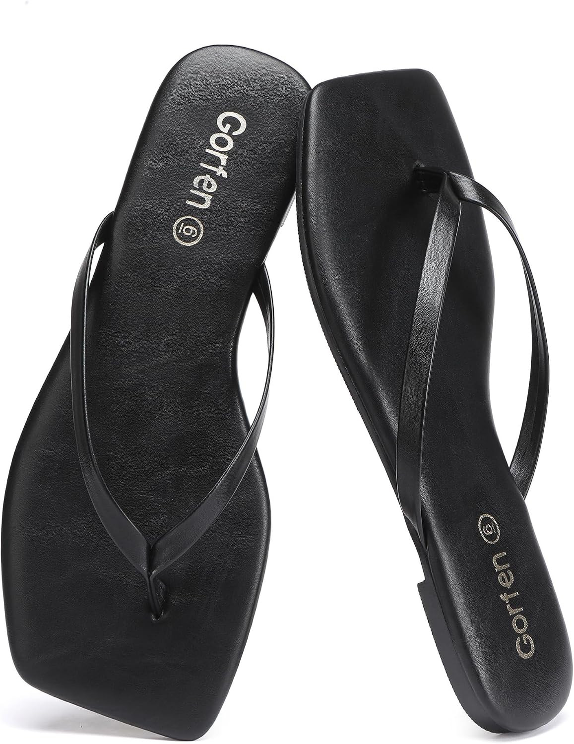 Flip Flops for Women Comfortable Square Toe Casual Beach Sandals Summer Outdoor and Everyday Wear | Amazon (US)