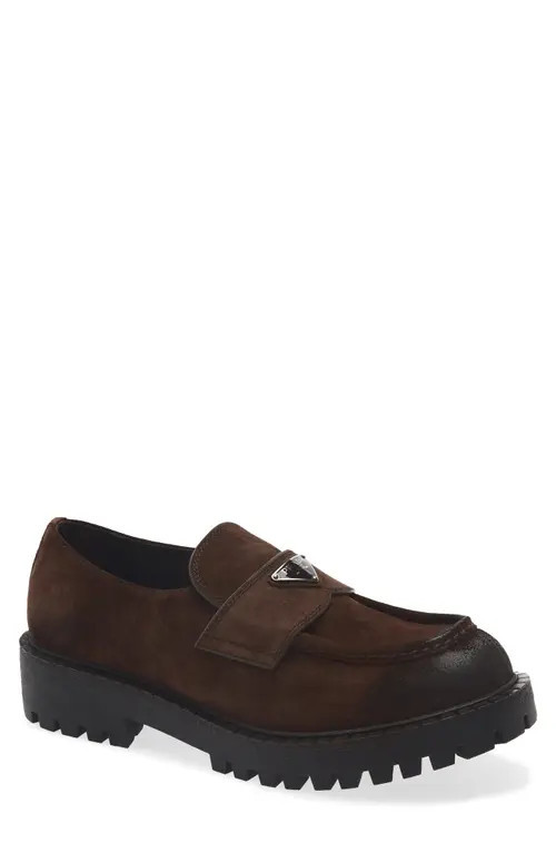 Prada Leather Penny Loafer in Moro at Nordstrom, Size 10.5 | Nordstrom