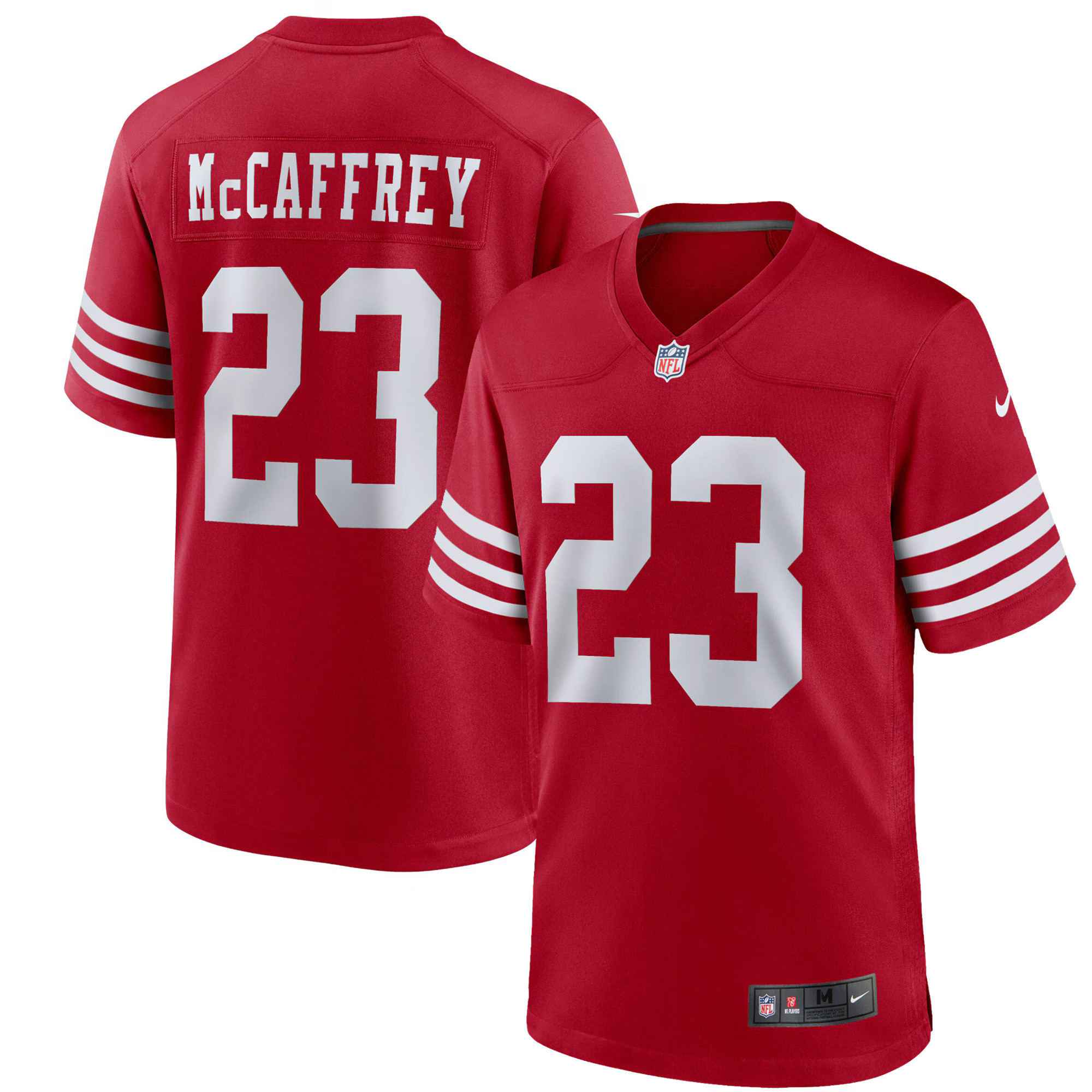 Youth San Francisco 49ers Christian McCaffrey Nike Scarlet Game Jersey | NFL Shop