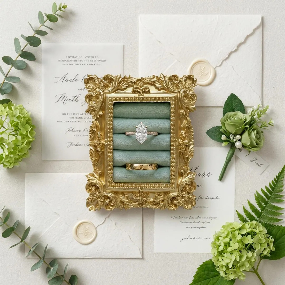 Vintage Wedding Ring Holder, Wedding Ring Display Frame, Flat Lay Ring Holder Frame,elegant Ring ... | Etsy (US)