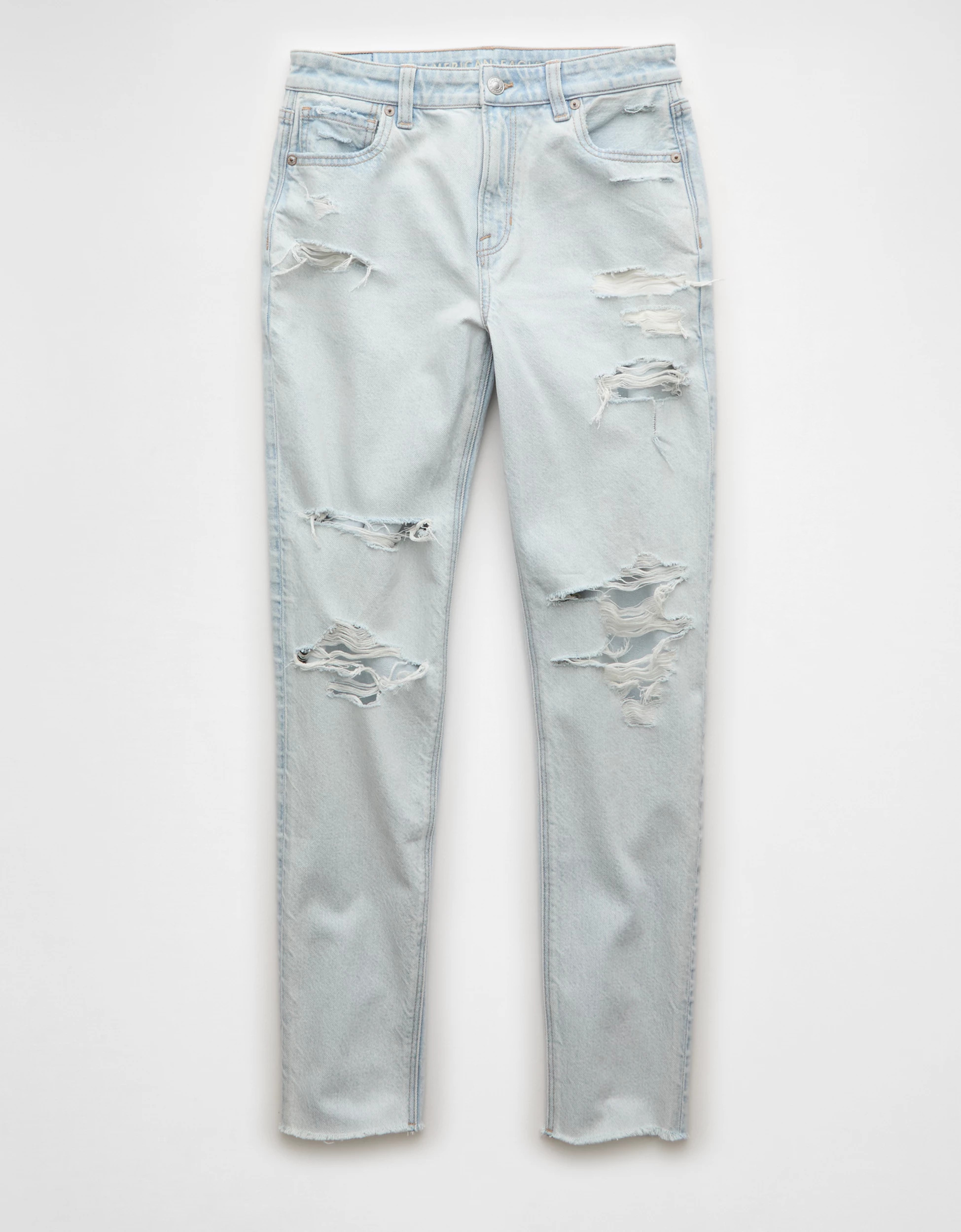 AE Strigid Ripped Mom Jean | American Eagle Outfitters (US & CA)