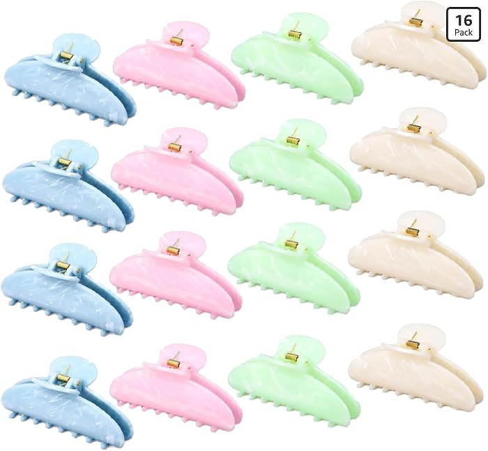 16 Pcs Large Acrylic Hair Claw Clips Bulk for Women Christmas Birthday Gift Fashion French Style ... | Amazon (US)
