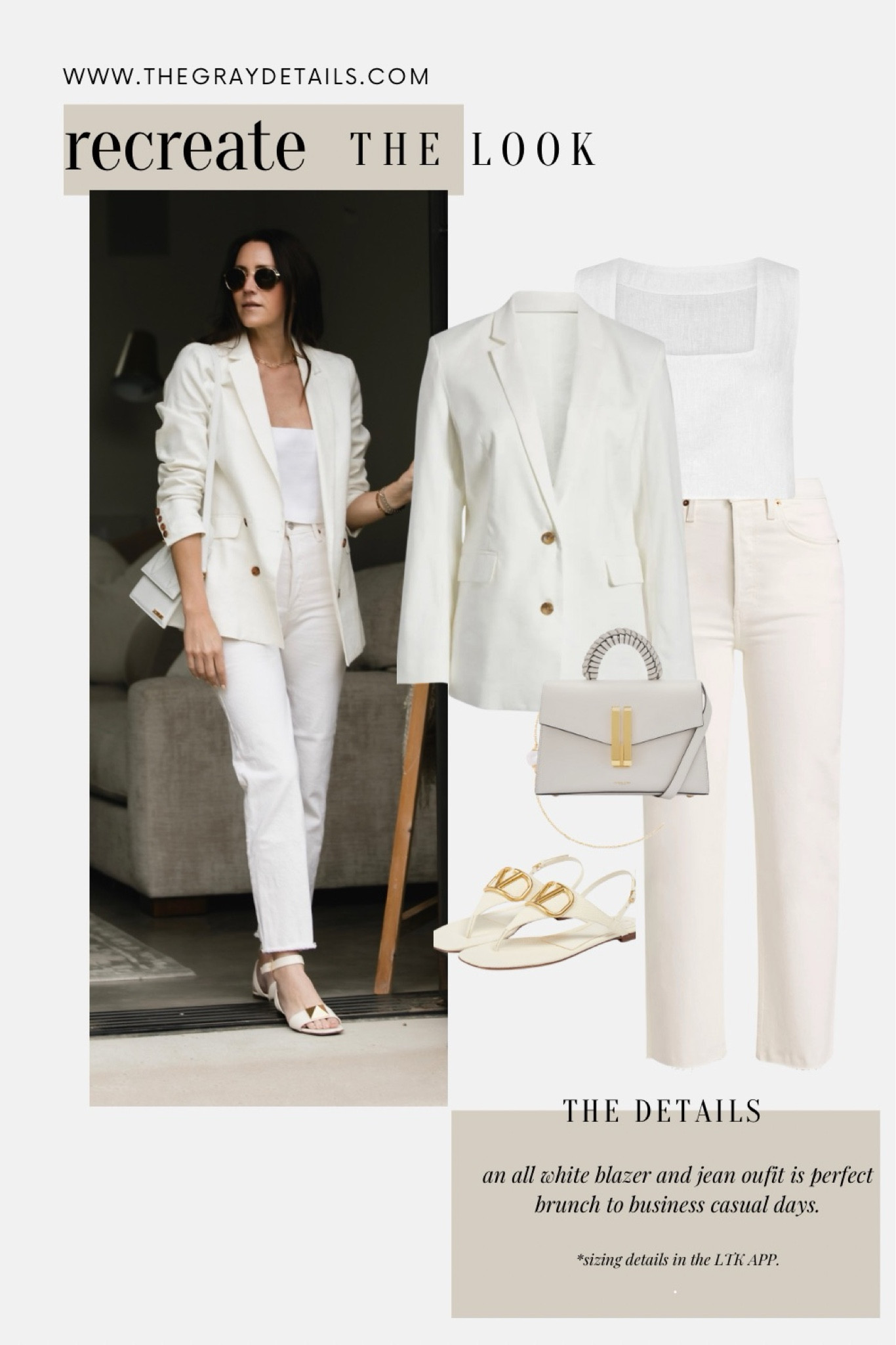 All white jean and blazer outfit for your next summer outfit idea 

#LTKWorkwear #LTKOver40 #LTKStyleTip