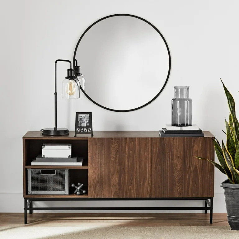 Mainstays Sumpter Park Console Table, Canyon Walnut - Walmart.com | Walmart (US)
