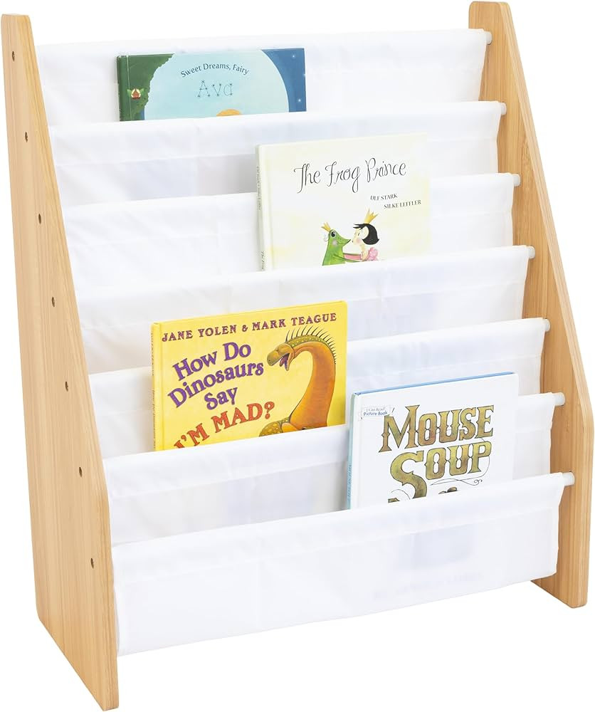 Humble Crew Kids Bookshelf 6-Tier Book Rack Organizer, Extra Large Toddler Bookcase with Fabric S... | Amazon (US)