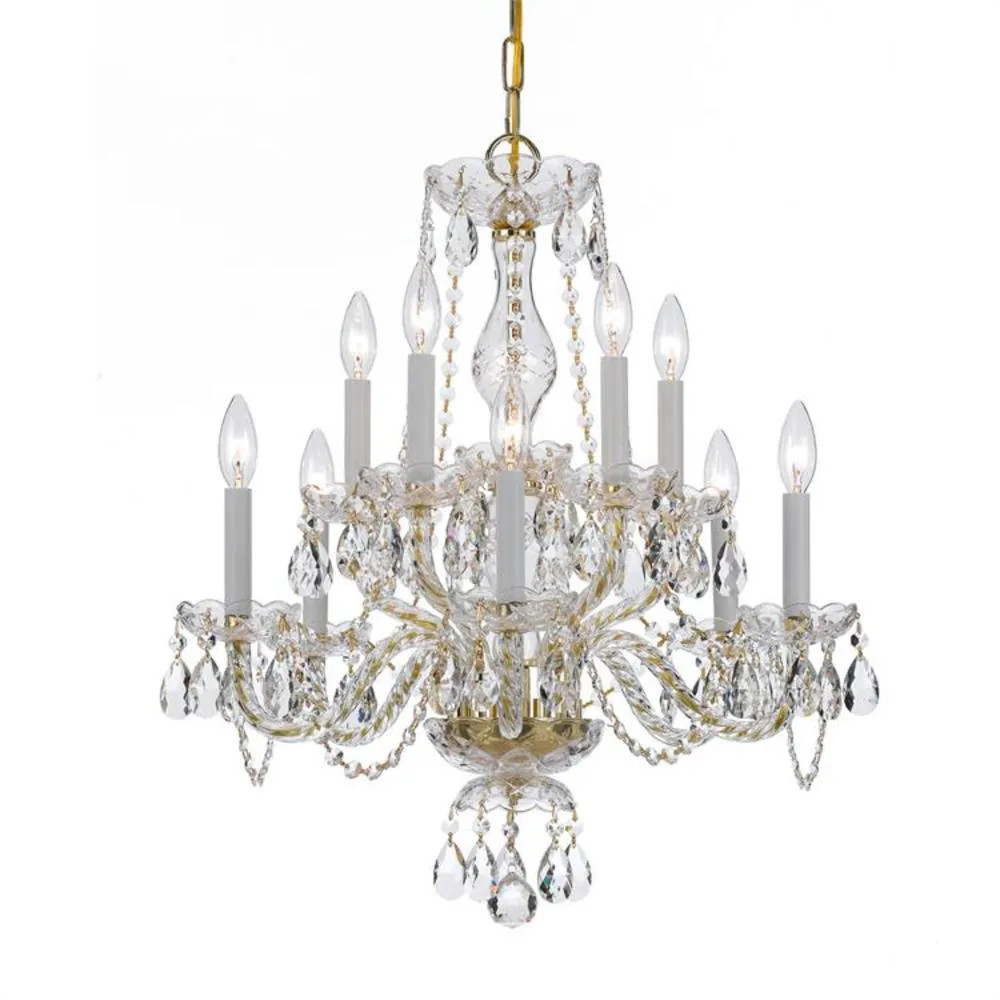 Crystorama Traditional Crystal 10 -Light Polished Gold Crystal Metal Chandelier one_size | 5080-PB-CL-MWP | Lowe's