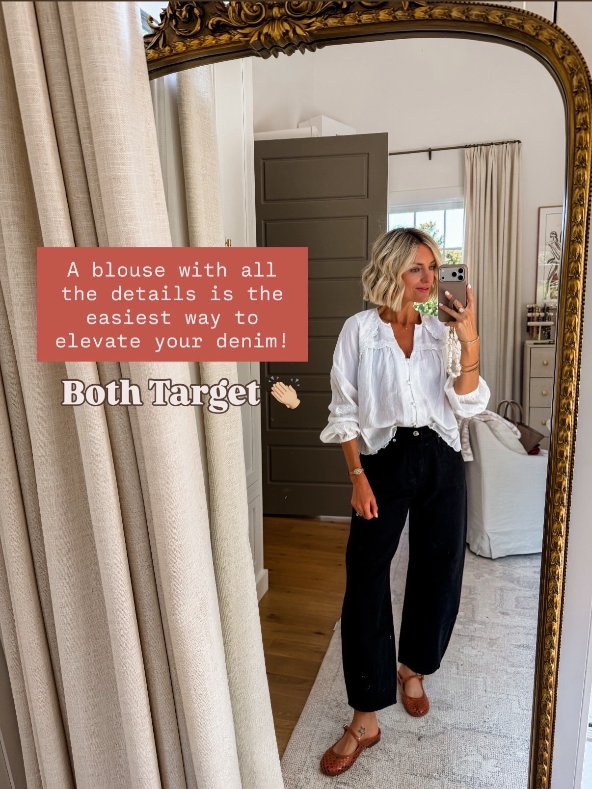A blouse with all the details is the easiest way to elevate your wardrobe! These are a few of my Target favorites and will be great going into fall! 

Loverly Grey, fall staples, barrel denim, blouse, everyday tops