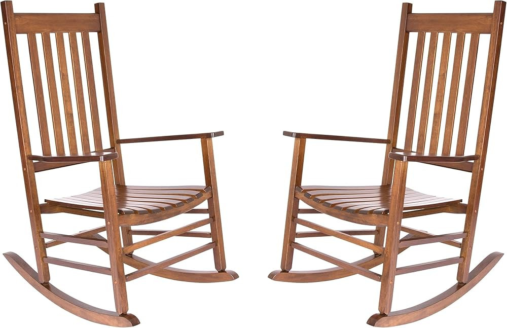 Shine Company Vermont Rocking Chairs, Outdoor Front Porch Rocker Set of 2, Oak | Amazon (US)