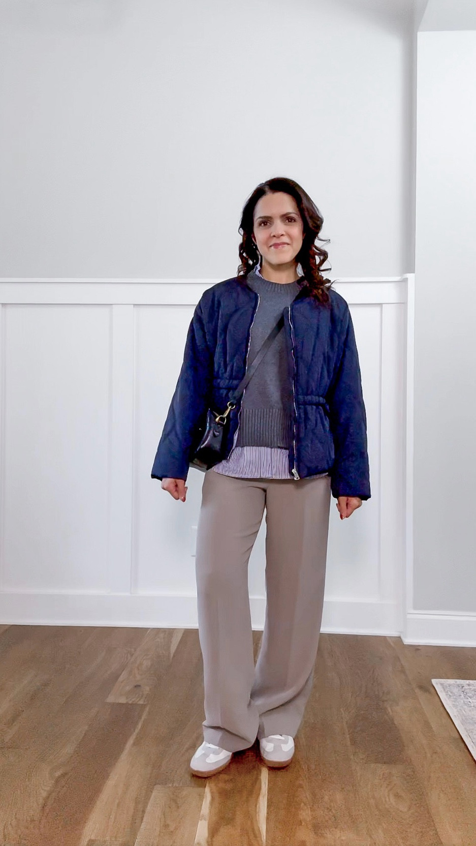 Fun way to layer this season! 

Monthly outfit planner DECEMBER: Winter outfits | gray trouser, quilted jacket, striped button up, crewneck sweater, sneaker, neutral leather tote, winter layers 

#classicstyle #casualstyle #LTKstyletip #winteroutfit


#LTKSeasonal #LTKgrwm #LTKootd