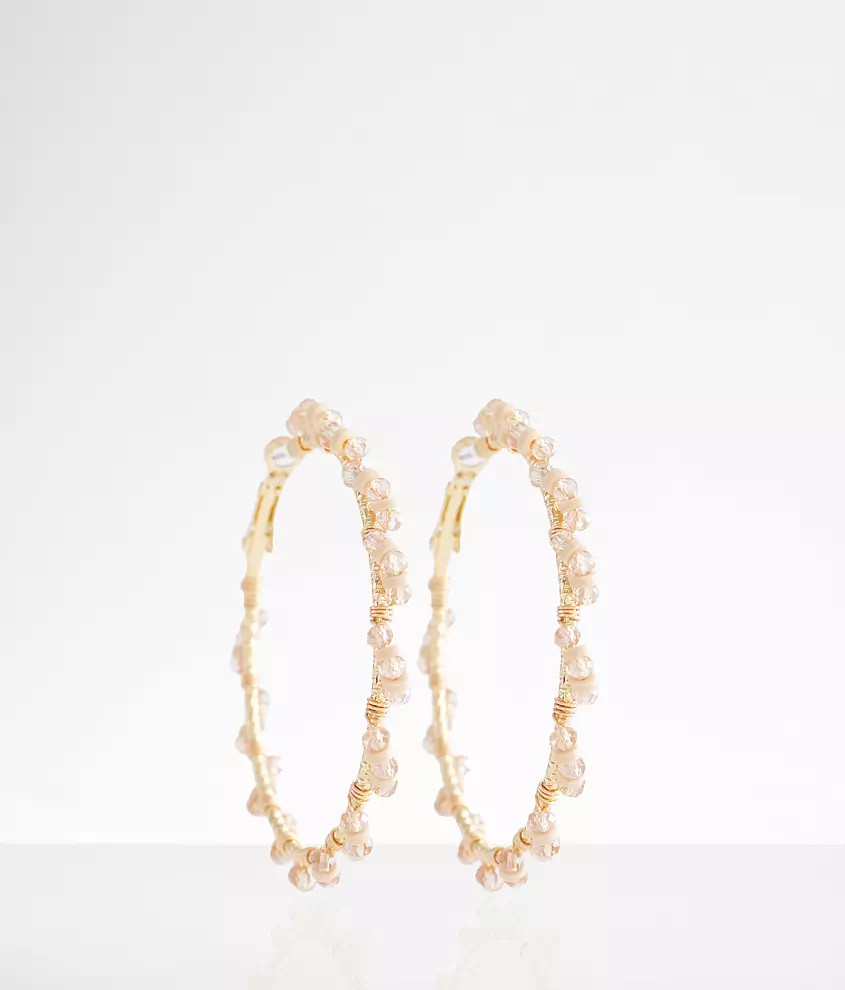 Beaded Hoop Earring | Buckle