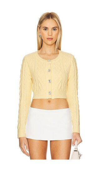 Nana Jacqueline Evie Cardigan in Yellow. - size L (also in M, S) | Revolve Clothing (Global)