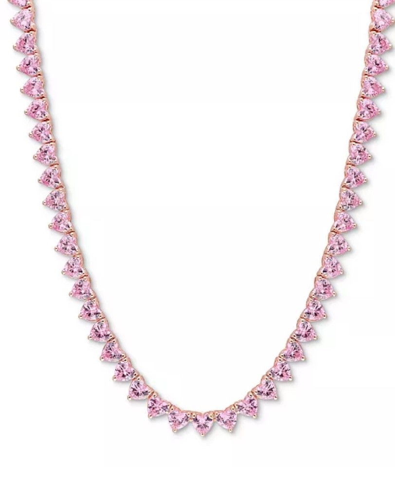 Pink gorgeousness sapphire tennis necklace  🩷

#LTKSaleAlert #LTKWedding #LTKBump