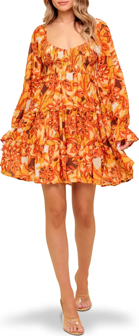 FLYING TOMATO Long Sleeve Babydoll Dress | Nordstromrack | Nordstrom Rack