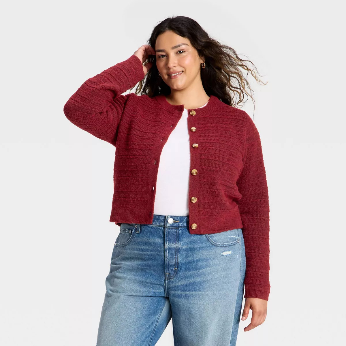 Women's Lace Stitch Cardigan Sweater - Universal Thread™ | Target