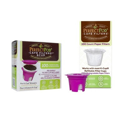 Perfect Pod Café Filters & Cup includes 200 Disposable Paper Filters: Compatible with Perfect Pod EZ Cup, K-Cup Filter | Target
