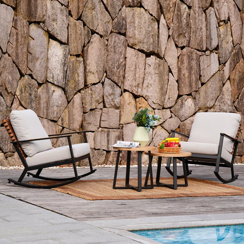 Tansi 2 - Person Patio Conversation Set with Cushions | Wayfair North America