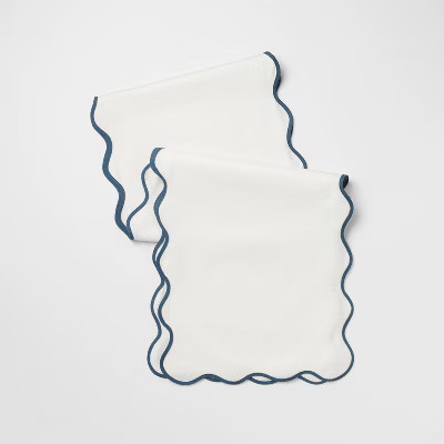 72"x14" Scallop Table Runner - Threshold™ designed with Studio McGee | Target