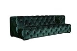 Pangea Home Z GRN Jasper 3 Seater Sofa in Velvet, Green | Amazon (US)
