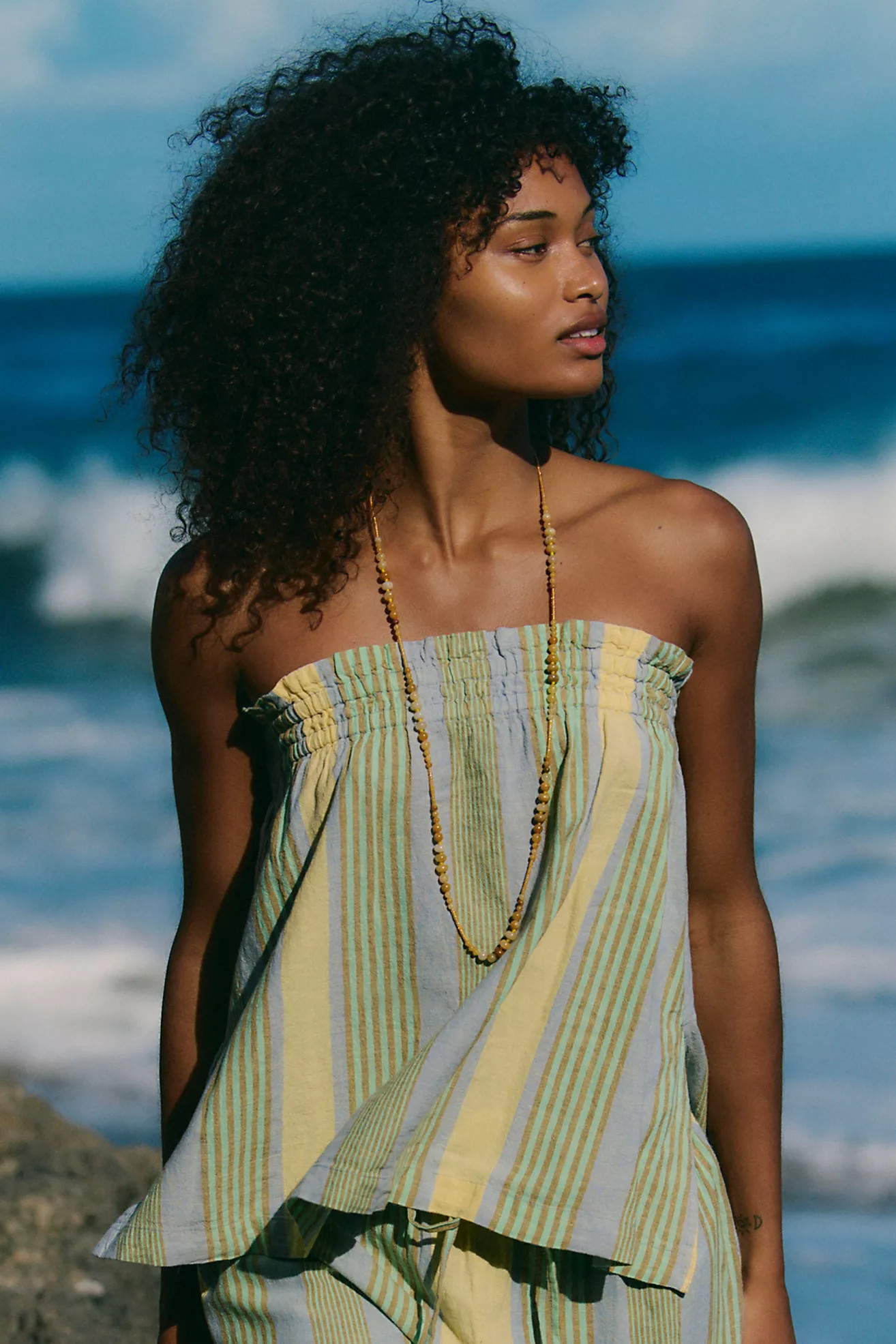 Corfu Striped Cotton-Linen Set | Free People (Global - UK&FR Excluded)