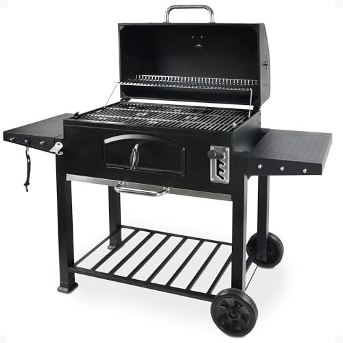 Grill Boss Charcoal Grill with Large 32-Inch Cooking Area - Includes Warming Rack, Side Shelves, Bottom Storage and Wheels for Outdoor BBQ, Tailgating, Camping & Backyard Grilling | Amazon (US)