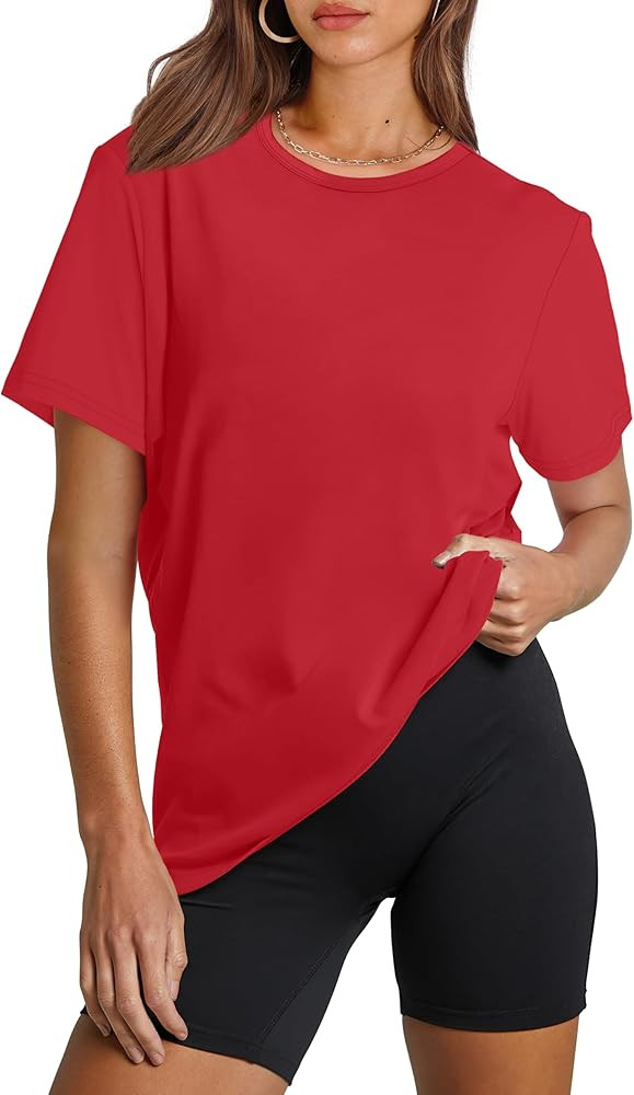 OFEEFAN Workout Tops for Women UPF 50+ Breathable Quick Dry Loose Fit T Shirt Outdoor Yoga Runnin... | Amazon (US)