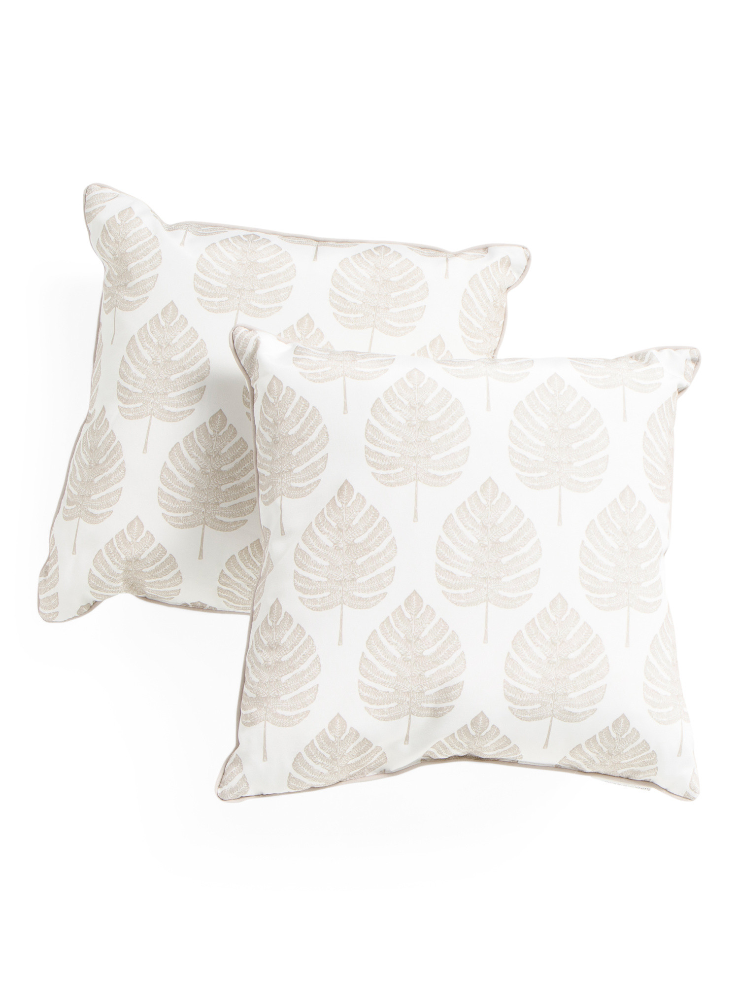 18x18 2pk Indoor Outdoor Leaves Pillow Set | Throw Pillows | Marshalls | Marshalls