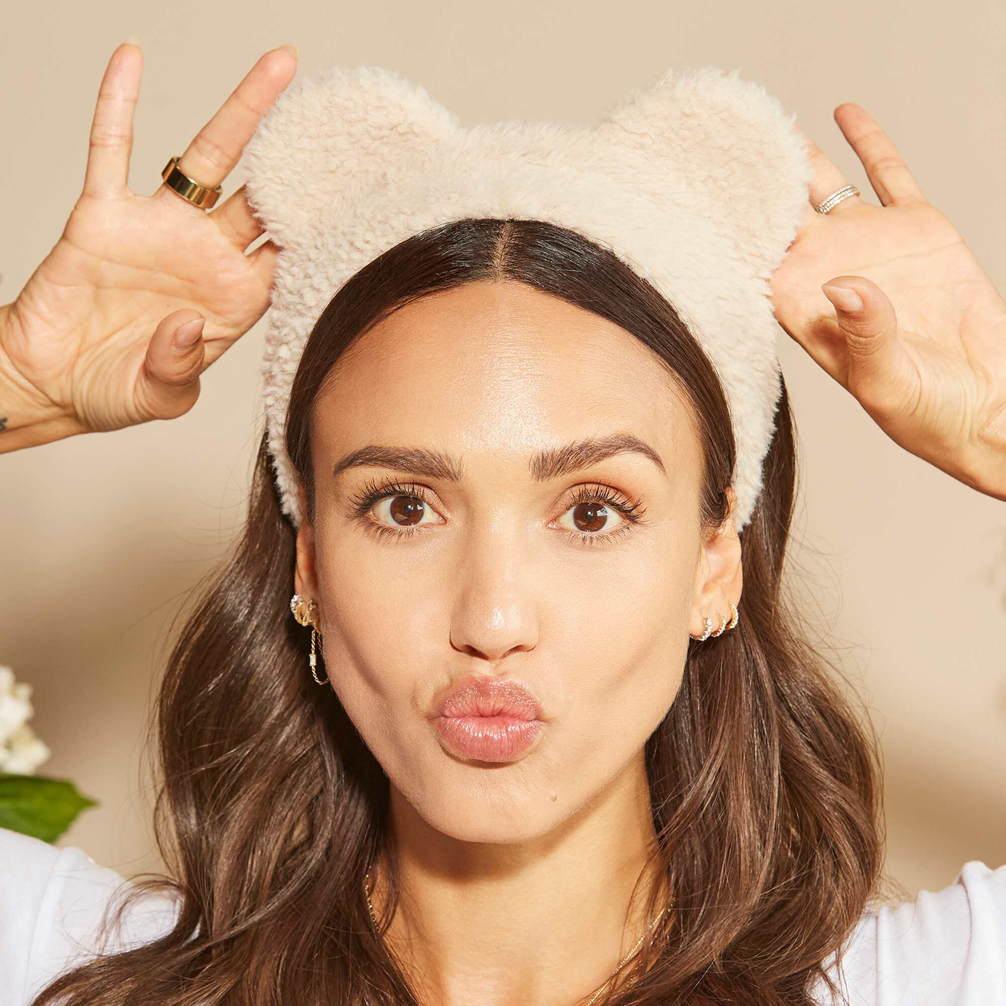 Fuzzy Headband, Natural Sand | The Honest Company