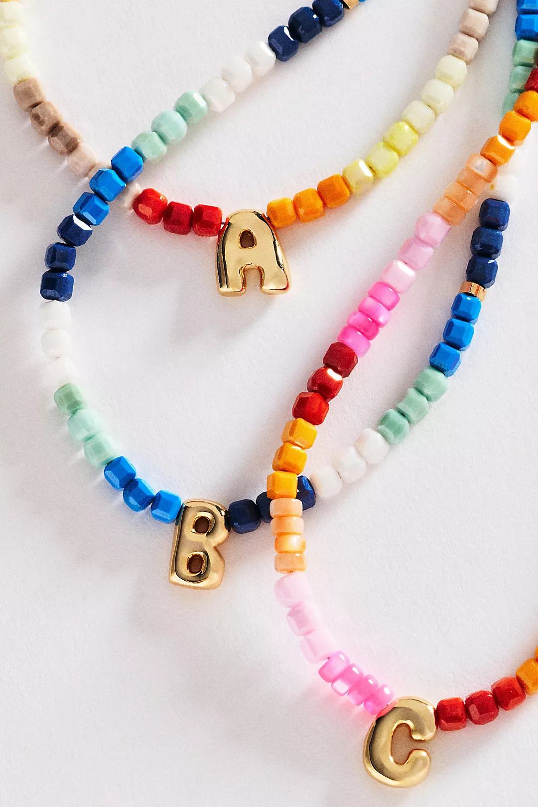 Colorful Beaded Initial Necklace | Anthropologie (US)