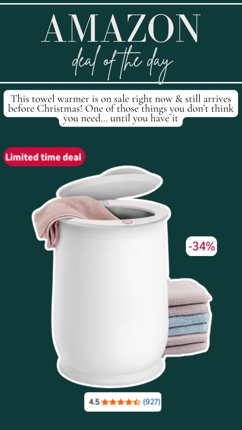 Amazon deal of the day ✨ This towel warmer is one of the gifts you don’t think you’ll need..until you have it. 


holiday gifts, gifting, gift guide 


#LTKGiftGuide #LTKHoliday #LTKSaleAlert