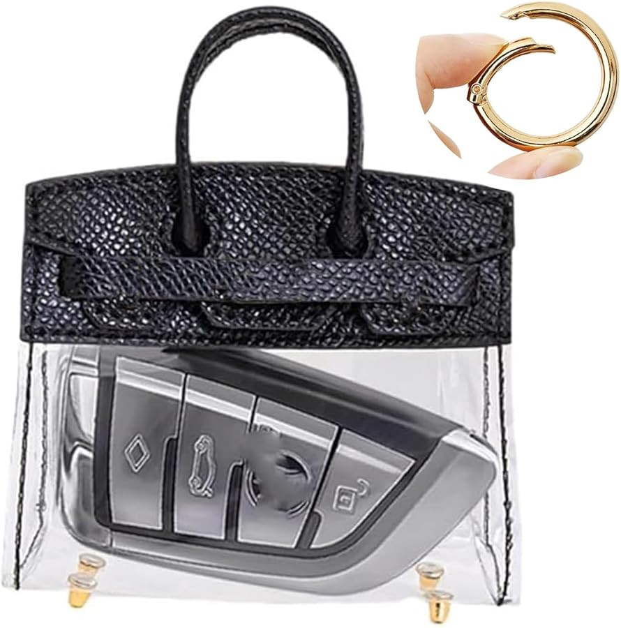 Mini Creative Handbag Design Car keychain,Women Car Key Bag Mini Handbag,Exquisite Transparent Sm... | Amazon (US)
