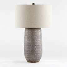 Cane Grey Table Lamp, Set of 2 + Reviews | Crate & Barrel | Crate & Barrel