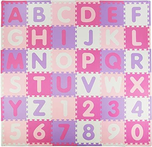 Tadpoles Foam Playmats for Kids, 36 Interlocking Tiles Teach the ABCs and Numbers 0-9, Total Floo... | Amazon (US)