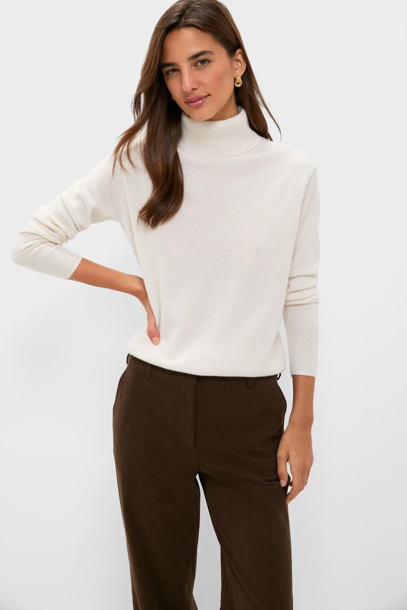 Ivory Cashmere Turtleneck Sweater | Tuckernuck (US)