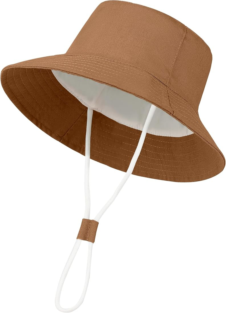 Baby Boy Sun Hat Toddler Summer Protection Beach Hat Toddler Girl Summer Bucket Hat Cotton Linen ... | Amazon (US)