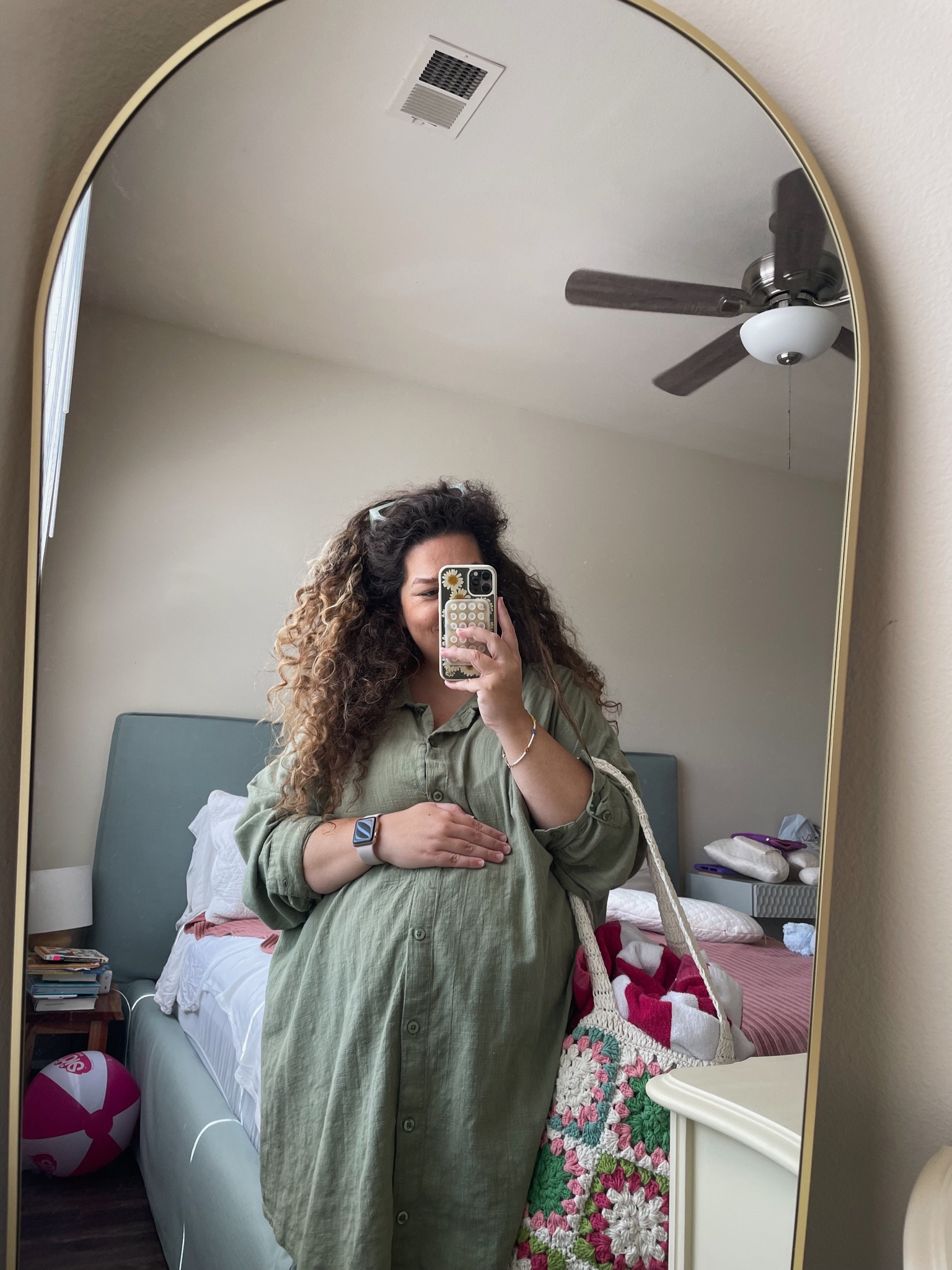 This gold arch mirror is perfect & under $100! Also linking my beach coverup, crochet bag, and maternity swimsuit 

#LTKmidsize #LTKbump #LTKunder100