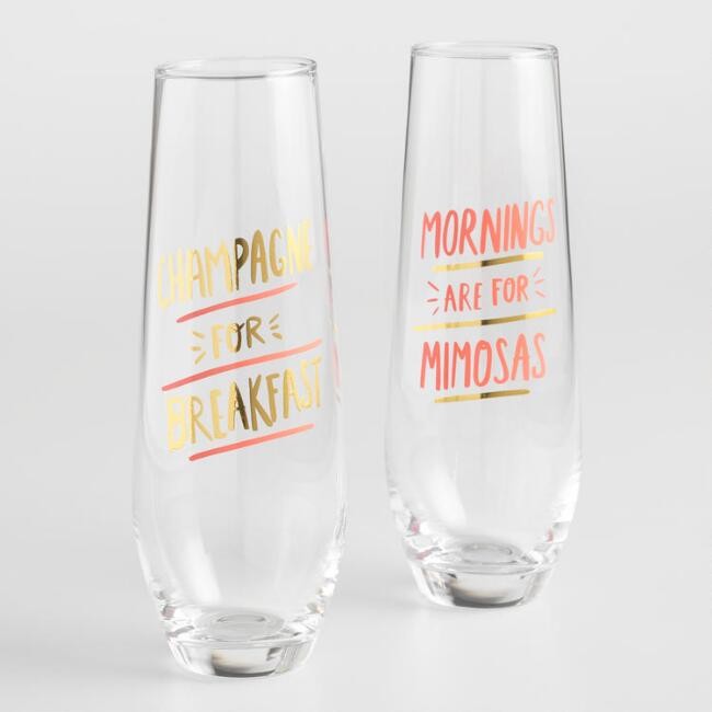 Stemless Champagne Flutes 2 Pack
							var ensTmplname="Stemless Champagne Flutes 2 Pack";
					... | World Market