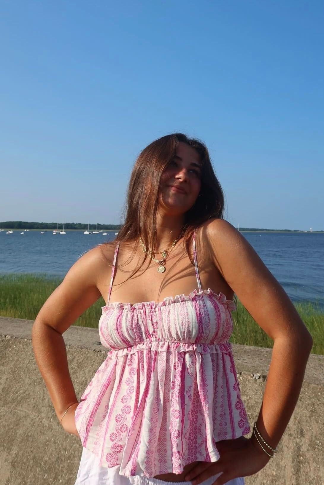 Pink Boho Print Babydoll Top - Summer Top | Boho PInk | Boho Pink