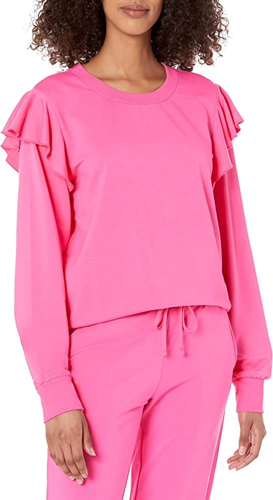 The Drop Women's Ruby Ruffle-Shoulder Supersoft Stretch Sweatshirt | Amazon (US)