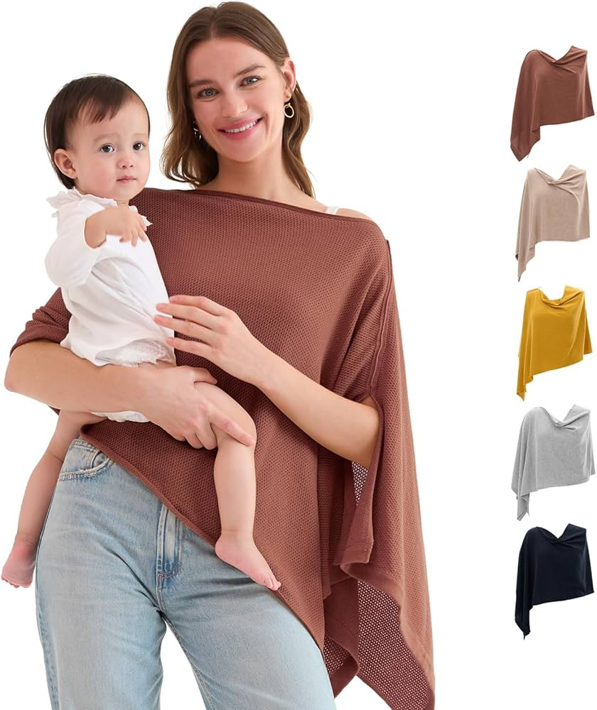 Momcozy Nursing Cover for Breastfeeding, Soft Privacy Poncho, Multi-Use Nursing Shawl, Portable B... | Amazon (US)