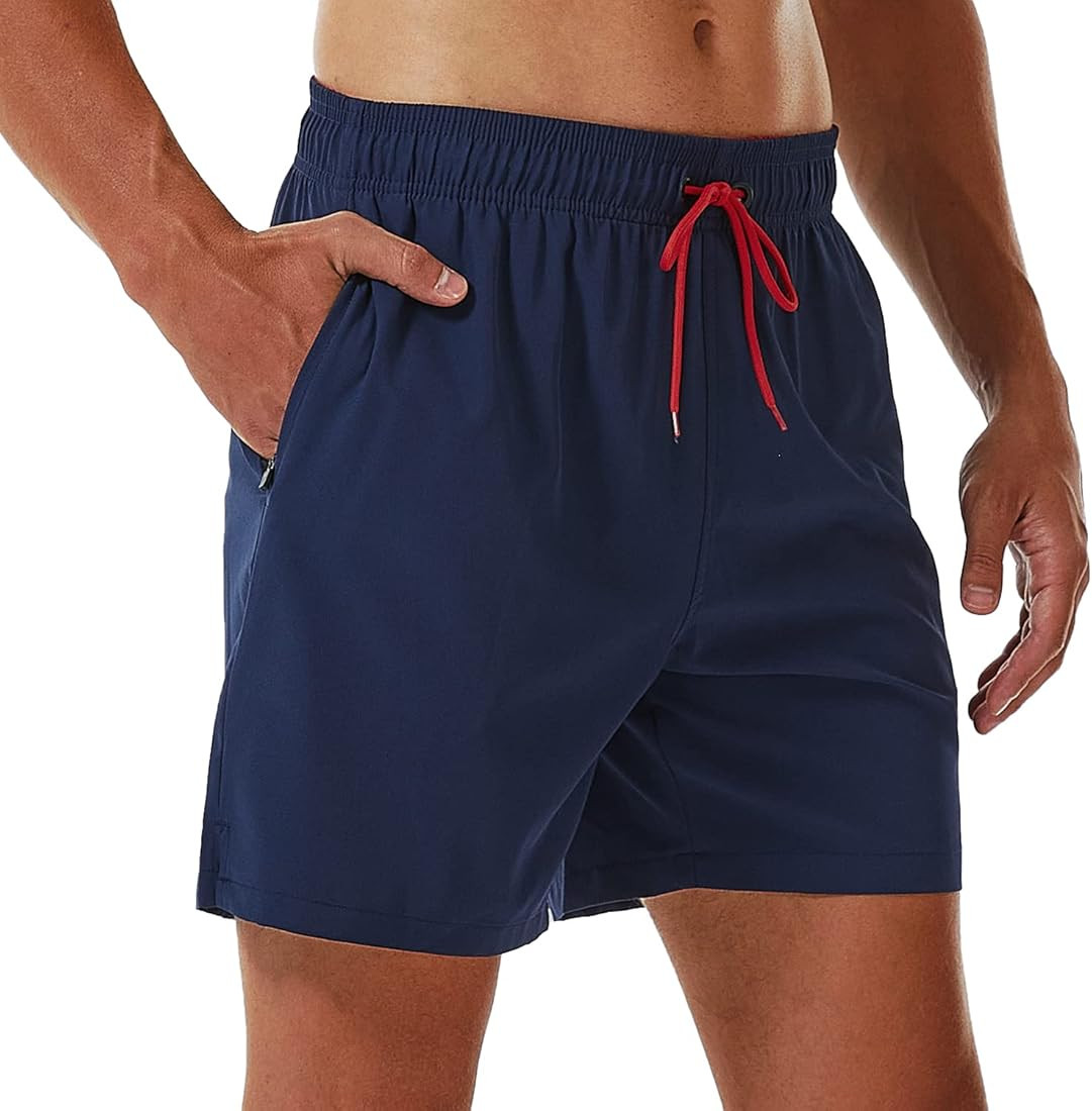 SILKWORLD Men's Swim Trunks Quick Dry Beach Shorts with Pockets | Amazon (US)