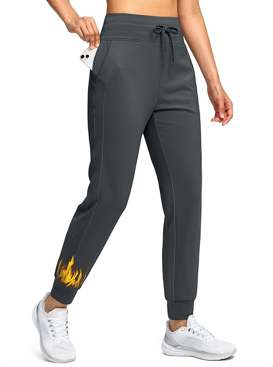 Soothfeel Women's Fleece Lined Joggers Water Resistant High Waisted Sweatpants Winter Warm Therma... | Amazon (US)