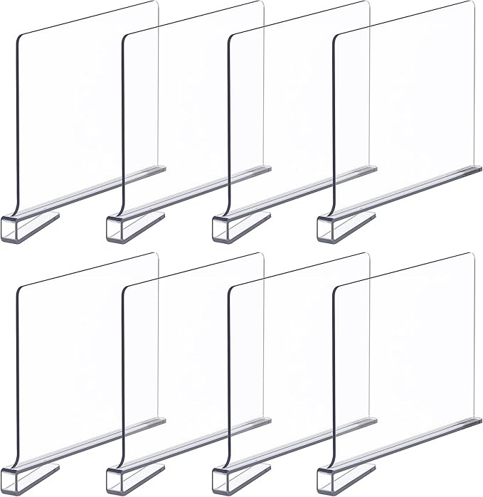 Acrylic Shelf Dividers for Closet Organization - Closet Shelf Divider, Purse Organizer for Closet... | Amazon (US)