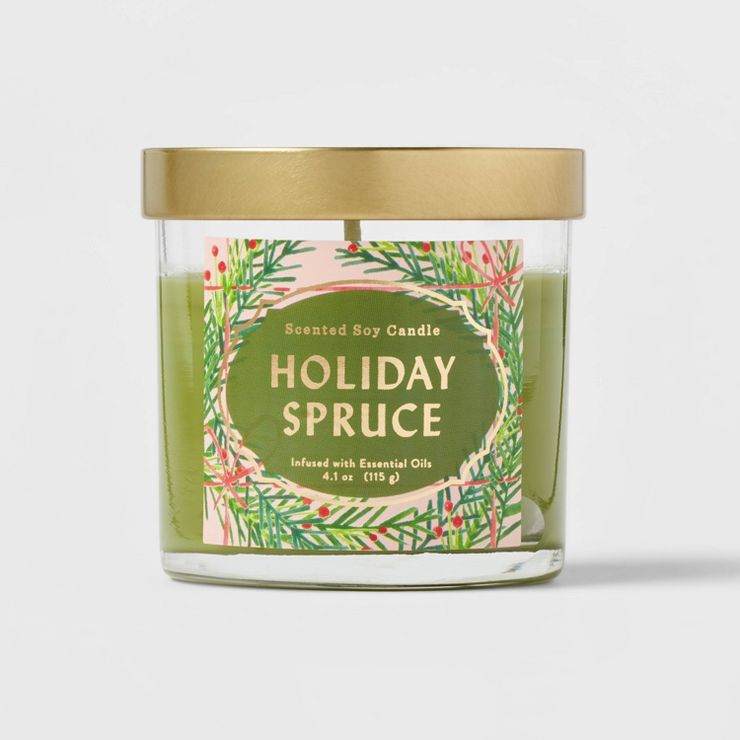 4.1oz Core Lidded Glass Jar Holiday Spruce Candle - Opalhouse™ | Target