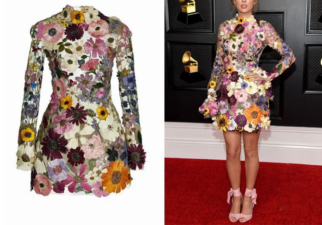 LOONFUNG Floral-Embroidered Tulle Backless Mini Dress | Etsy (US)